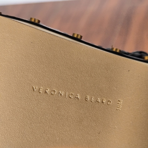 Veronica Beard Hardie Woven Leather Clogs Black Size 10 - Picture 8 of 12